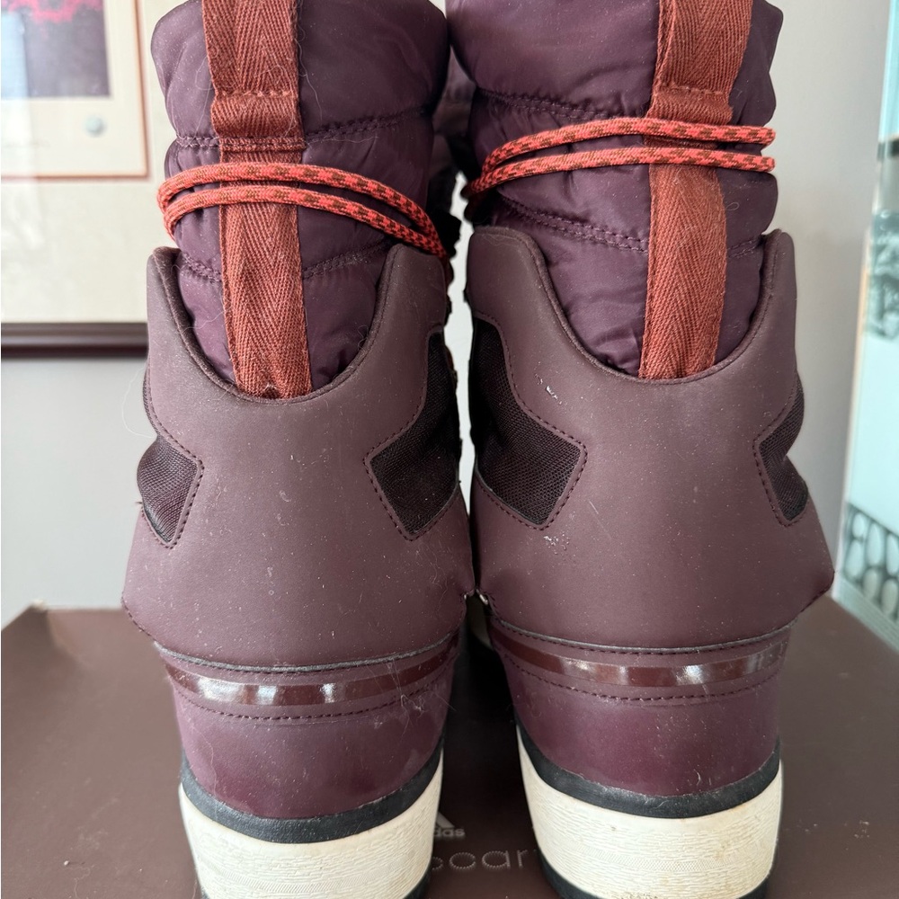 Adidas by Stella McCartney Burgundy Winter Boots - Picture 3 of 9